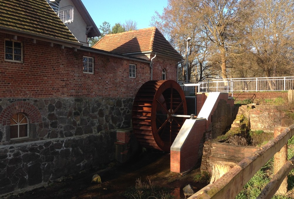 Water show wheel and mill fleece at the Bolter mill, © TDG Rechlin mbH