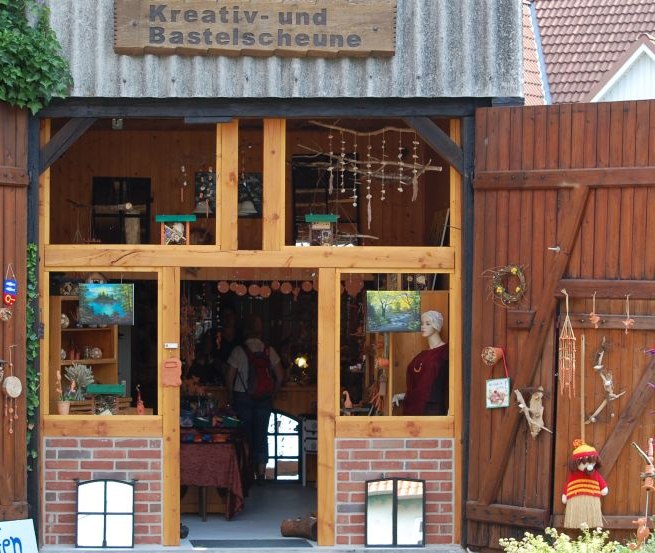 Entrance to the creative and craft barn, © Kreativ- und Bastelscheune/Hoffmeister