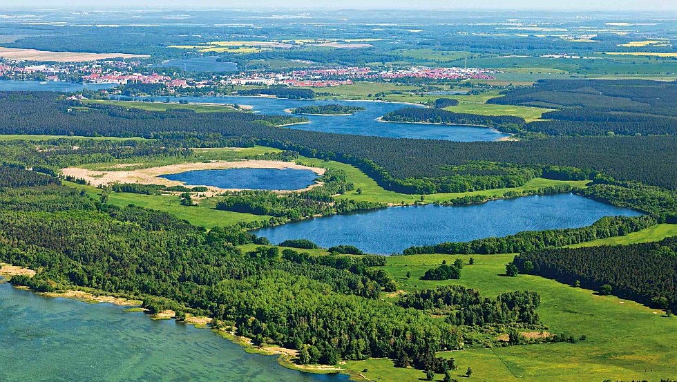 So much blue and green – an aerial photo of Lake Müritz National Park, © TMV/Steindorf-Sabath