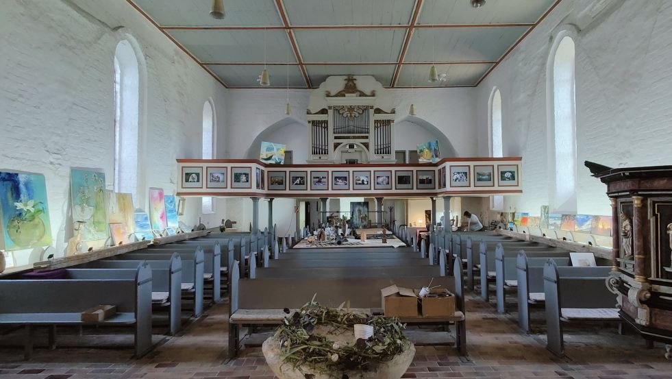 View into the exhibition room of the Kirch Mummendorf church, © Christian Böhler