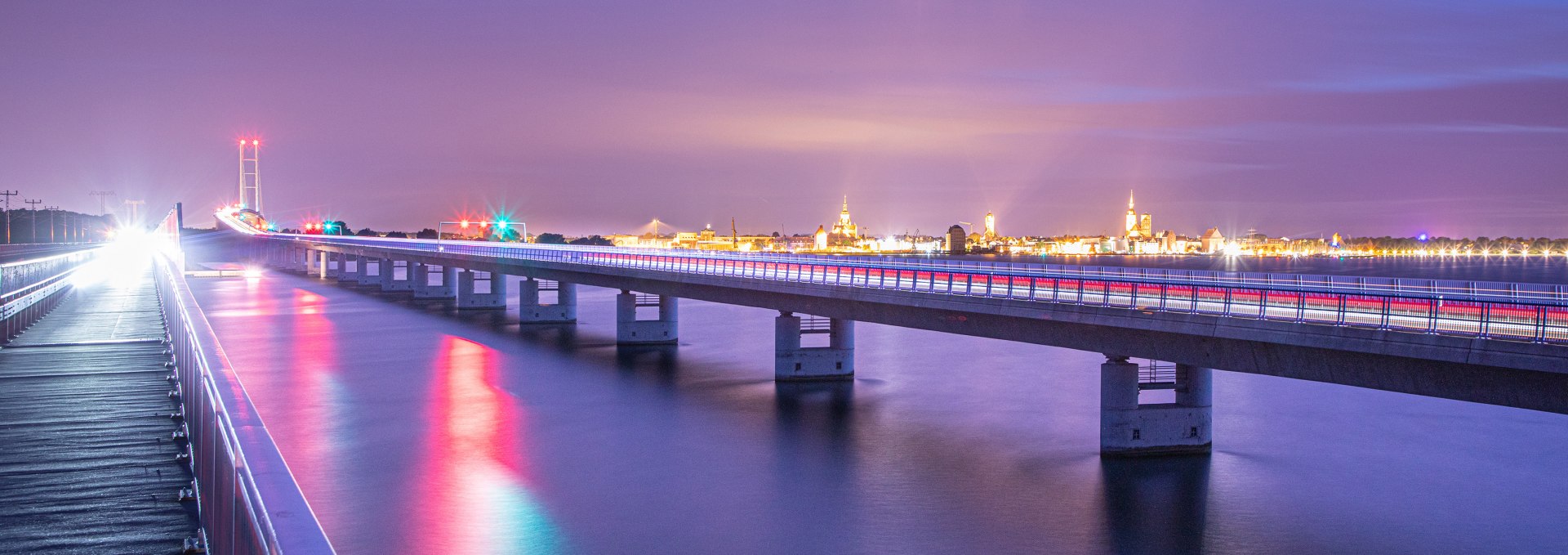 Hafen-Stralsund-bei-Nacht, © Weiße Flotte GmbH