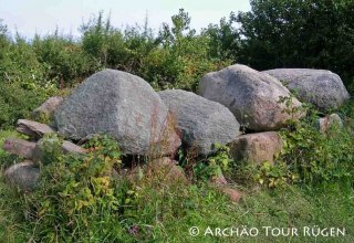 the Nipmerow megalithic tomb, located on the northern edge of a gravel pit, © Archäo Tour Rügen