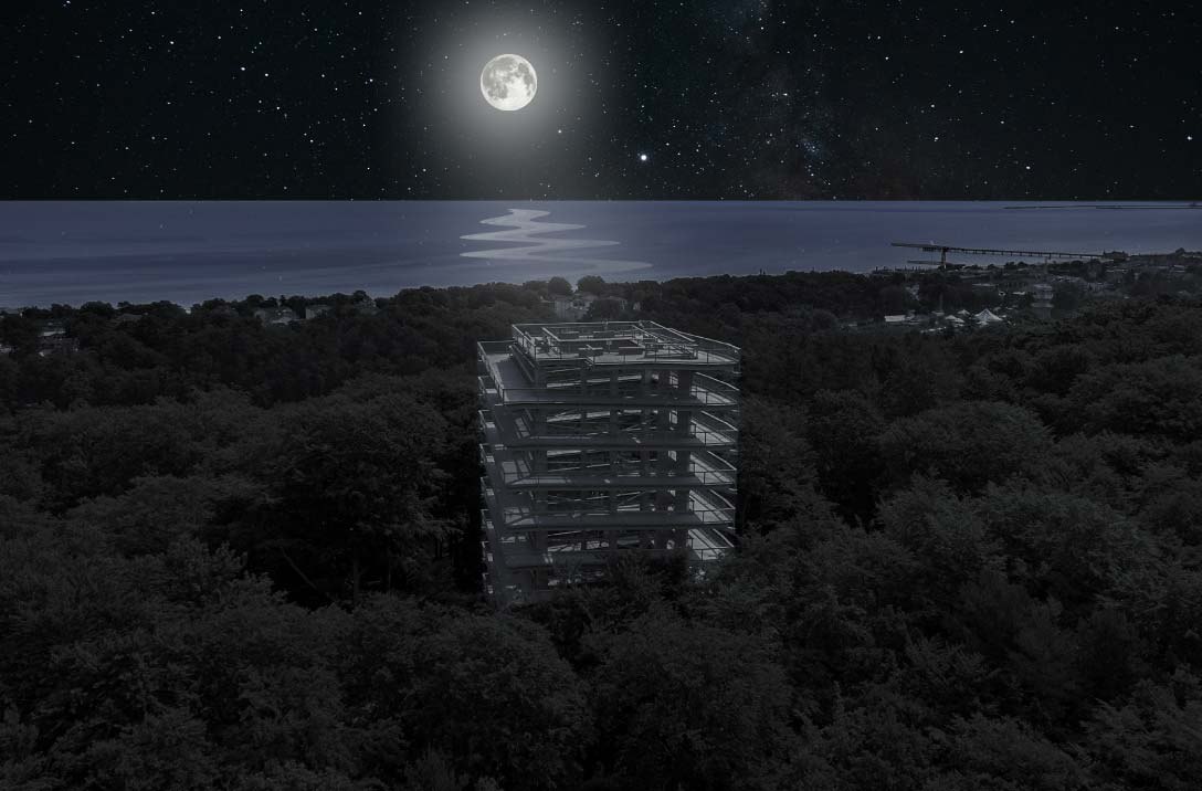 Full moon tour on the treetop walk in Heringsdorf, © Erlebnis Akademie AG / Baumwipfelpfad Usedom