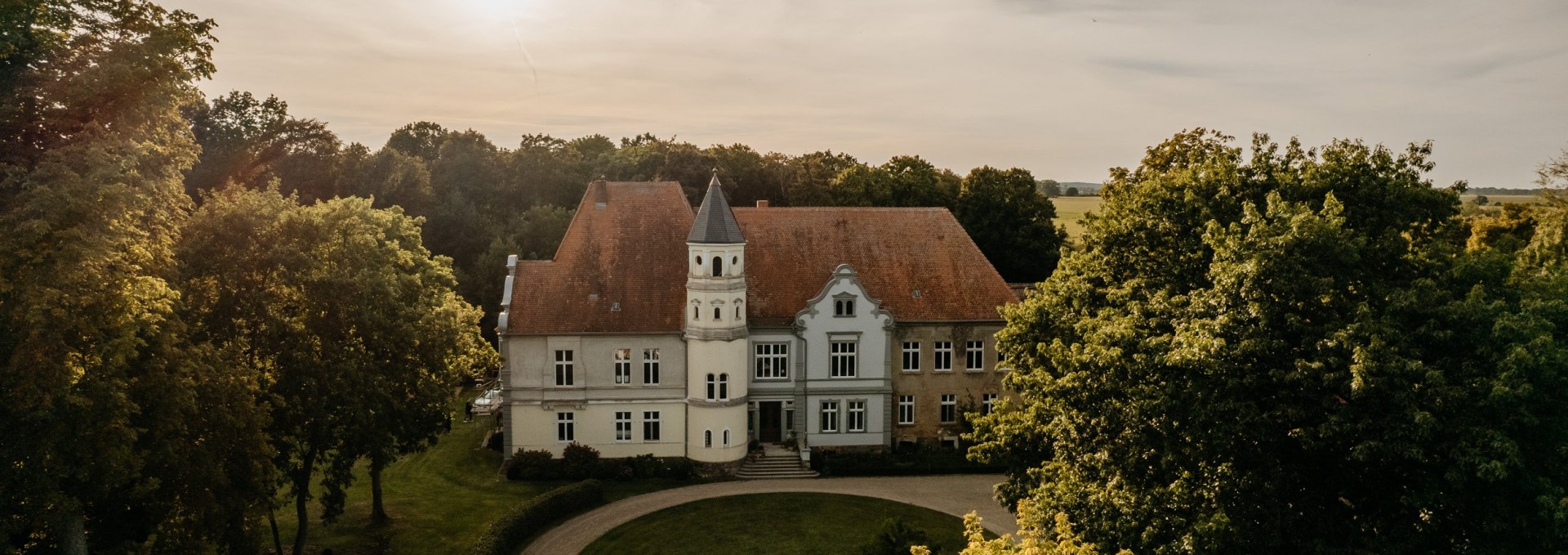 Aerial view of Sophienhof Palace Rondel in front of the house, © Dennis Reimann