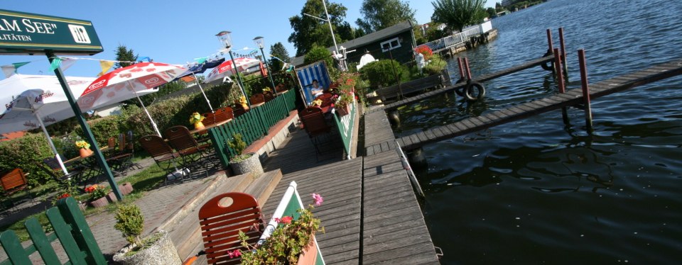 Boat jetty of the pension, © Pension am See