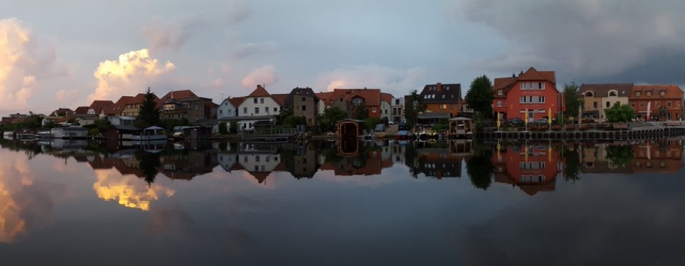 View of the Malchow old town island, © Pension am See