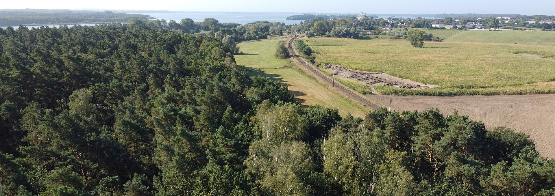 View of Bad Kleinen and Lake Schwerin from the climate forest, © Landesforst MV