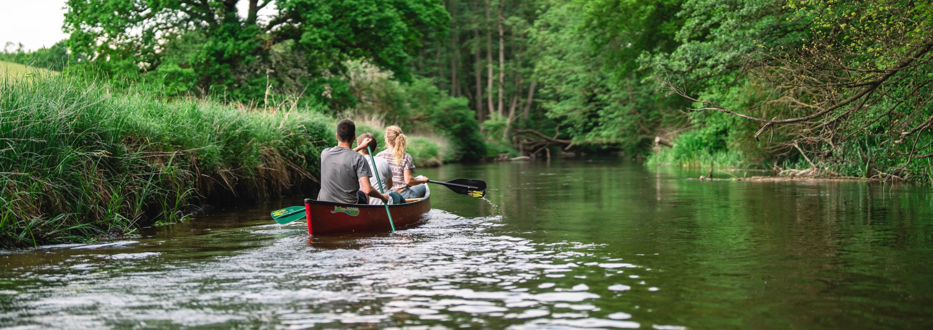 In the Sternberger Seenland Nature Park, the Warnow flows at a particularly leisurely pace - perfect for a canoe tour!, © TMV/Gross