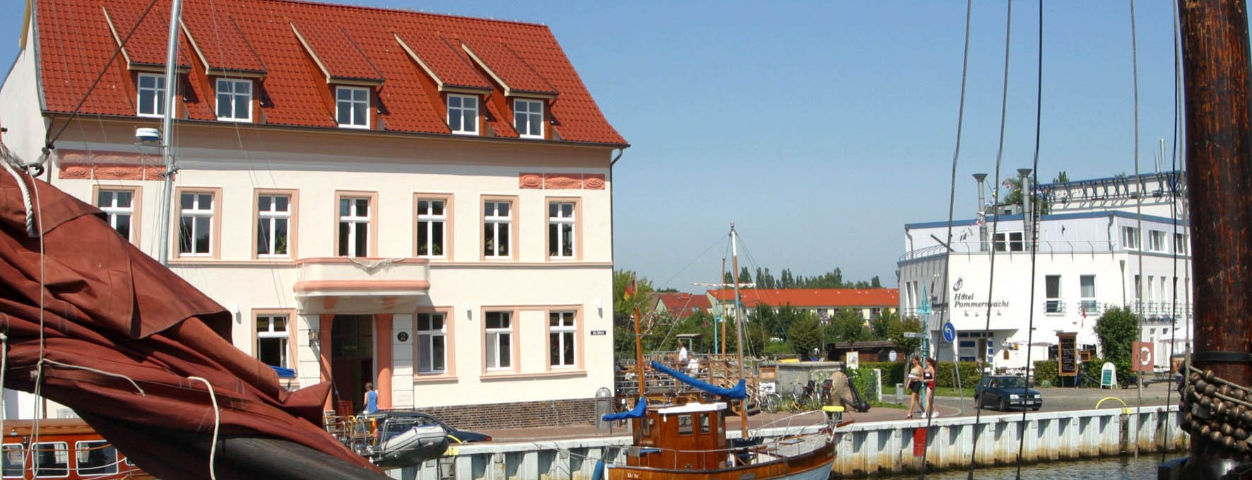 The town harbour in the centre of the seaside resort of Ueckermünde, © Stadt Ueckermünde