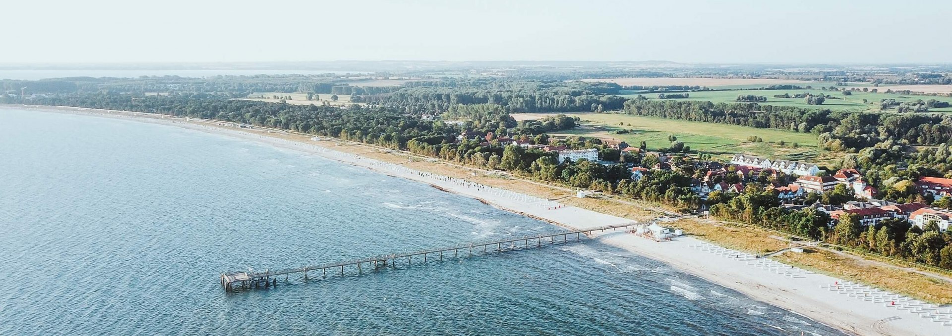 Also beautiful from the air: Boltenhagen's long sandy beach., © TMV/Friedrich