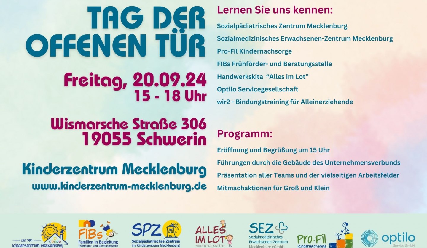 Invitation to the open day at the Mecklenburg Children's Center, © KiZeMe