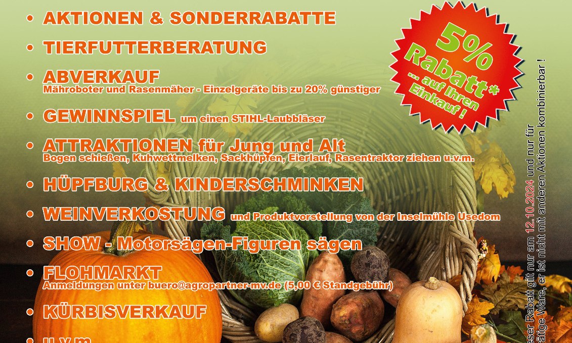 Invitation to the fall festival, © Agropartner Land & Forsttechnik GmbH