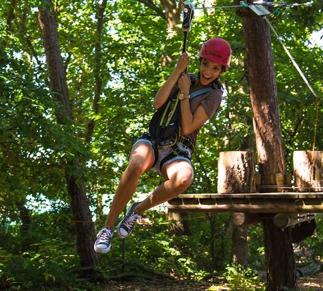 The climbing forest invites with 8 different courses to more than 70 climbing tasks, © Sven Lingott / Gut Darß