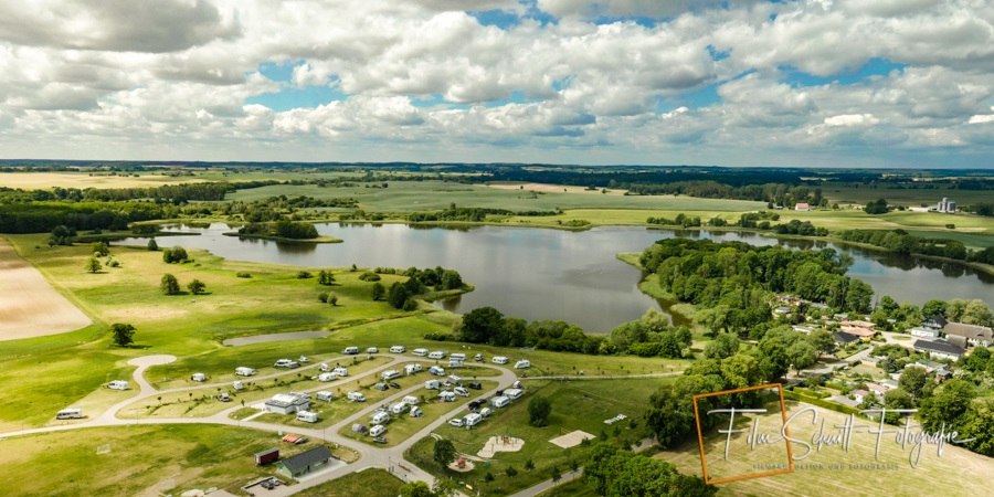 Aerial view of the Seeweide Naturcamping Penzlin, © FilmSchnittFotographie