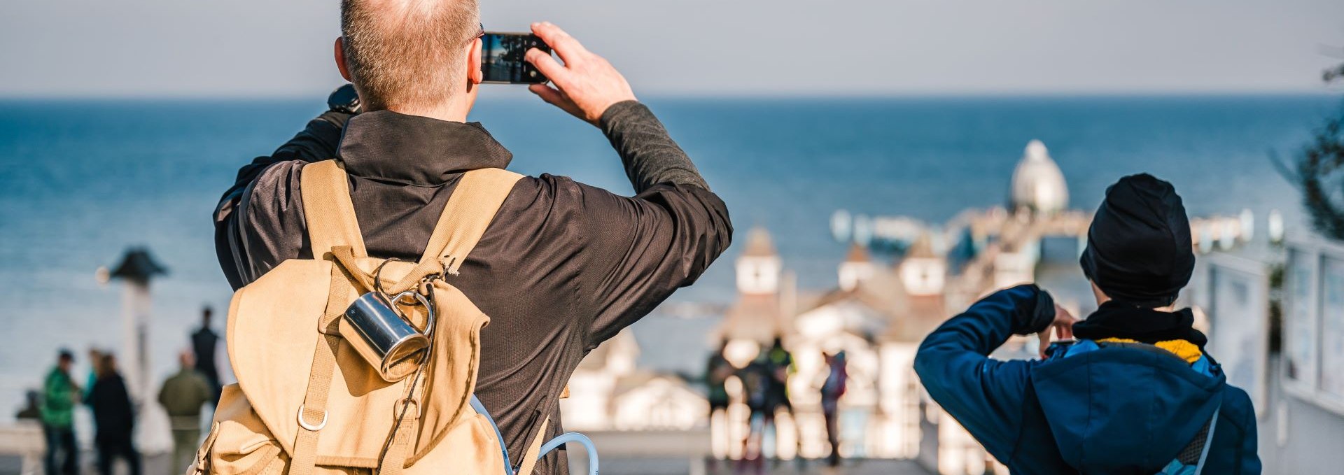 Spectators at the Rügen 2024 mega march by the water, © TVR / Mirko Boy