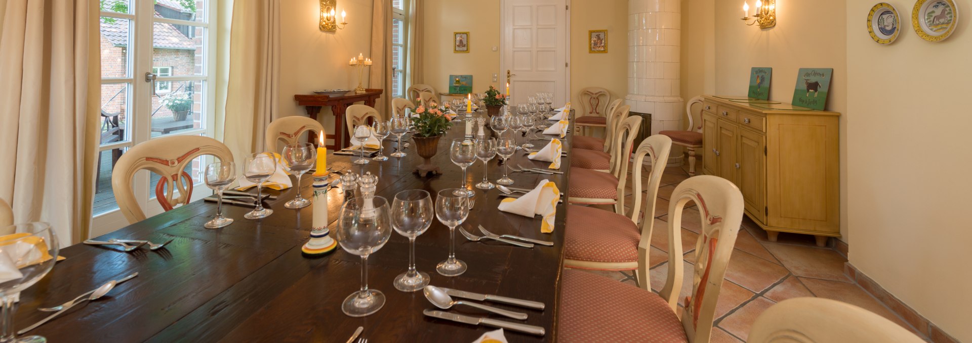 Dining room in the Settin manor house, © Resort Gut Settin