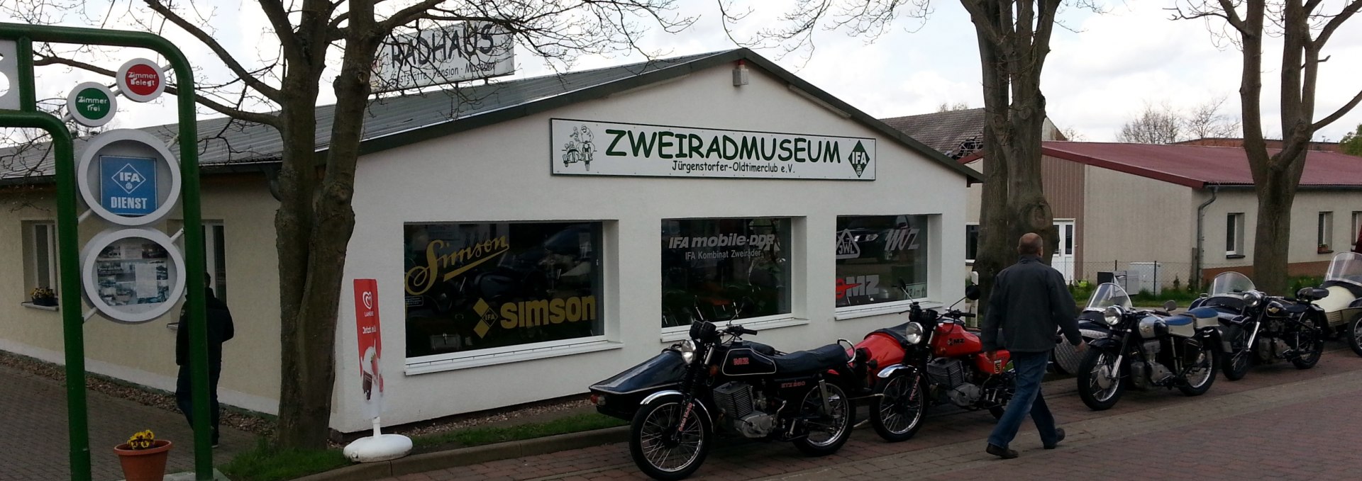 Welcome to the Zweiradmuseum M-V, © Jürgenstorfer Oldtimerclub e.V.