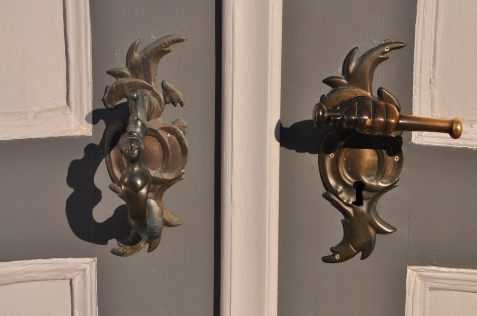 Historic town hall door in Wolgast, © Hallfarth