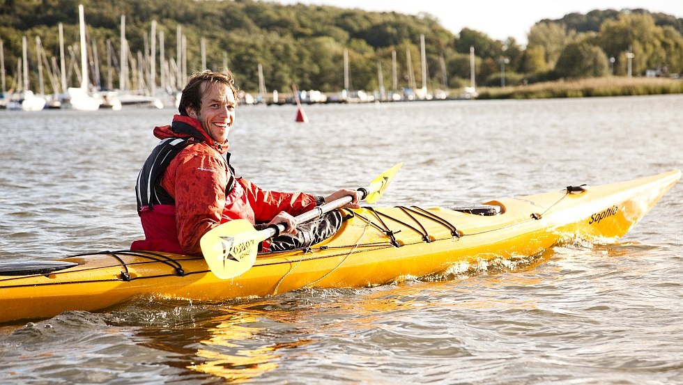 Paddler in front of the port Ralswiek, © Tourismuszentrale Rügen GmbH