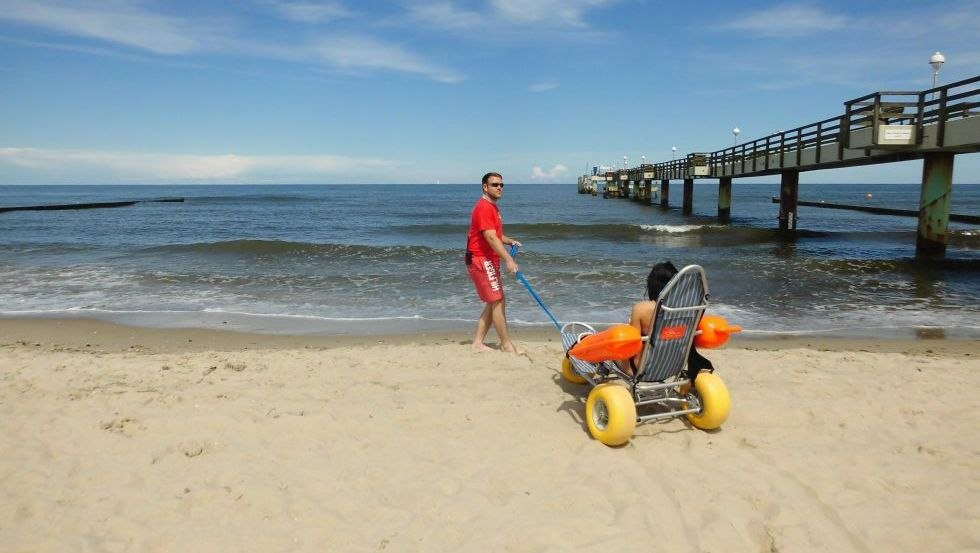 Beach wheelchair in Koserow on Usedom, © Kurverwaltung Koserow