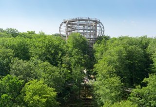 Enjoy the panoramic view at a height of 40 meters from the "Adlerhorst" observation tower, © Erlebnis Akademie AG / Naturerbe Zentrum Rügen