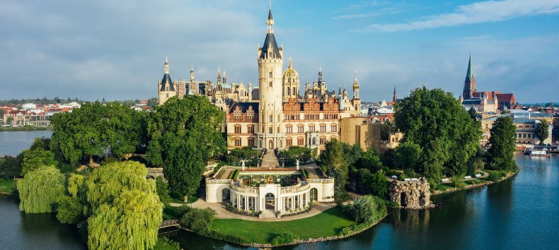 A bird's eye view of Schwerin Castle., © TMV/Gänsike