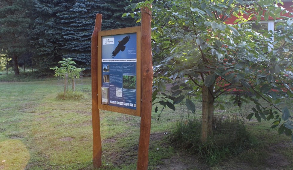 Information board nature conservation large-scale project Nordvorpommersche Waldlandschaft, © Nicole Wasmund