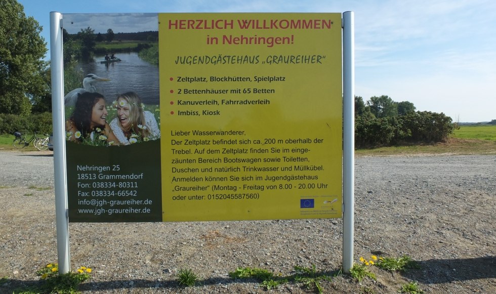 Info about the overnight accommodation 200 m away on the premises of the youth hostel Graureiher, © Martin Hagemann