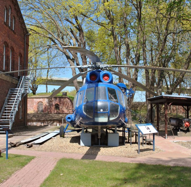 An original naval helicopter in the Dänholm Naval Museum, branch of the STRALSUND MUSEUM, © STRALSUND MUSEUM