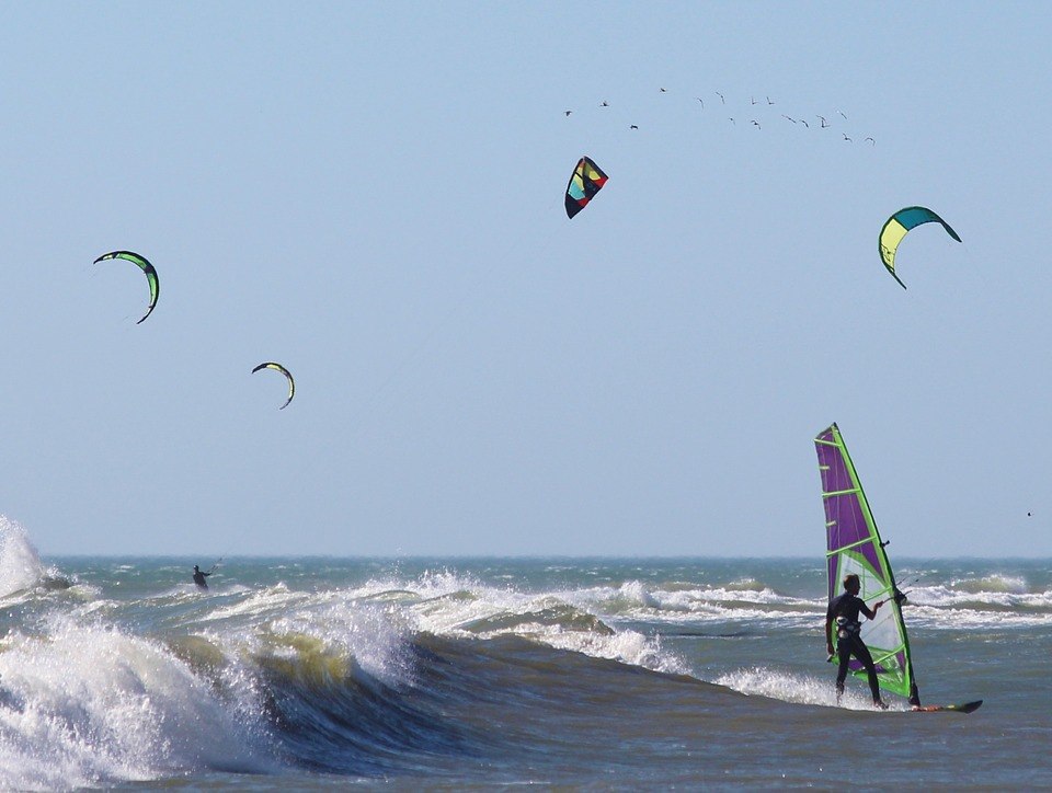 Kitesurfing and windsurfing, Baltic Sea, Usedom, © Schöne Freizeit