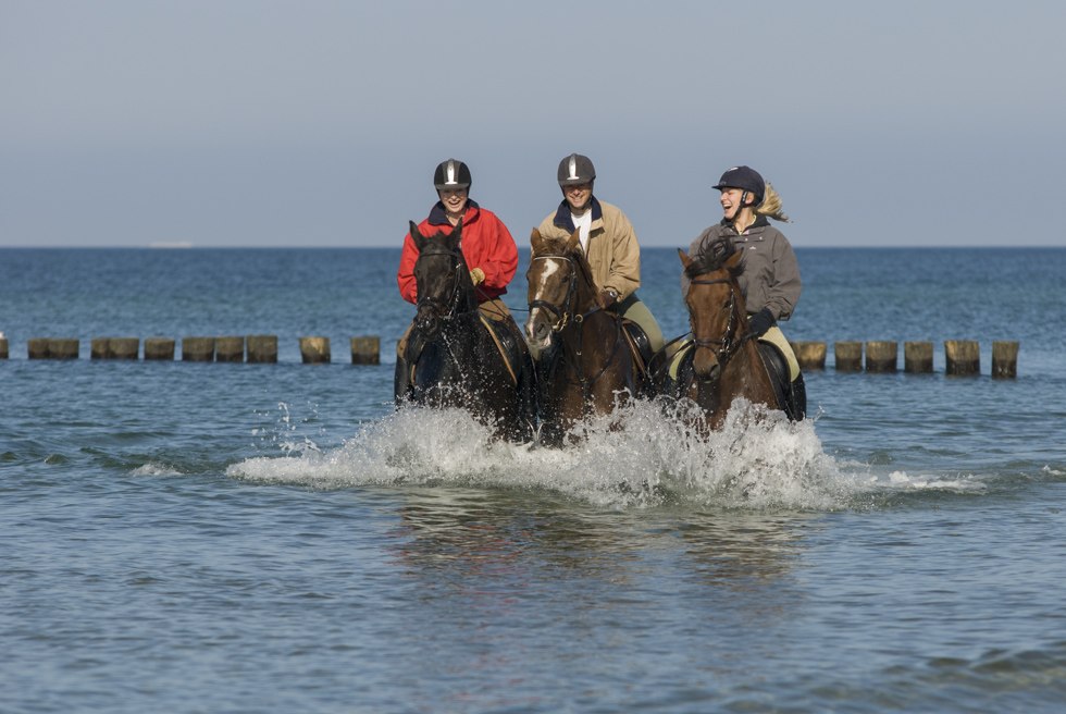 Beach riding in Mecklenburg-Vorpommern at Stolper Ort in Rostock Heath, © TMV/ Hafemann