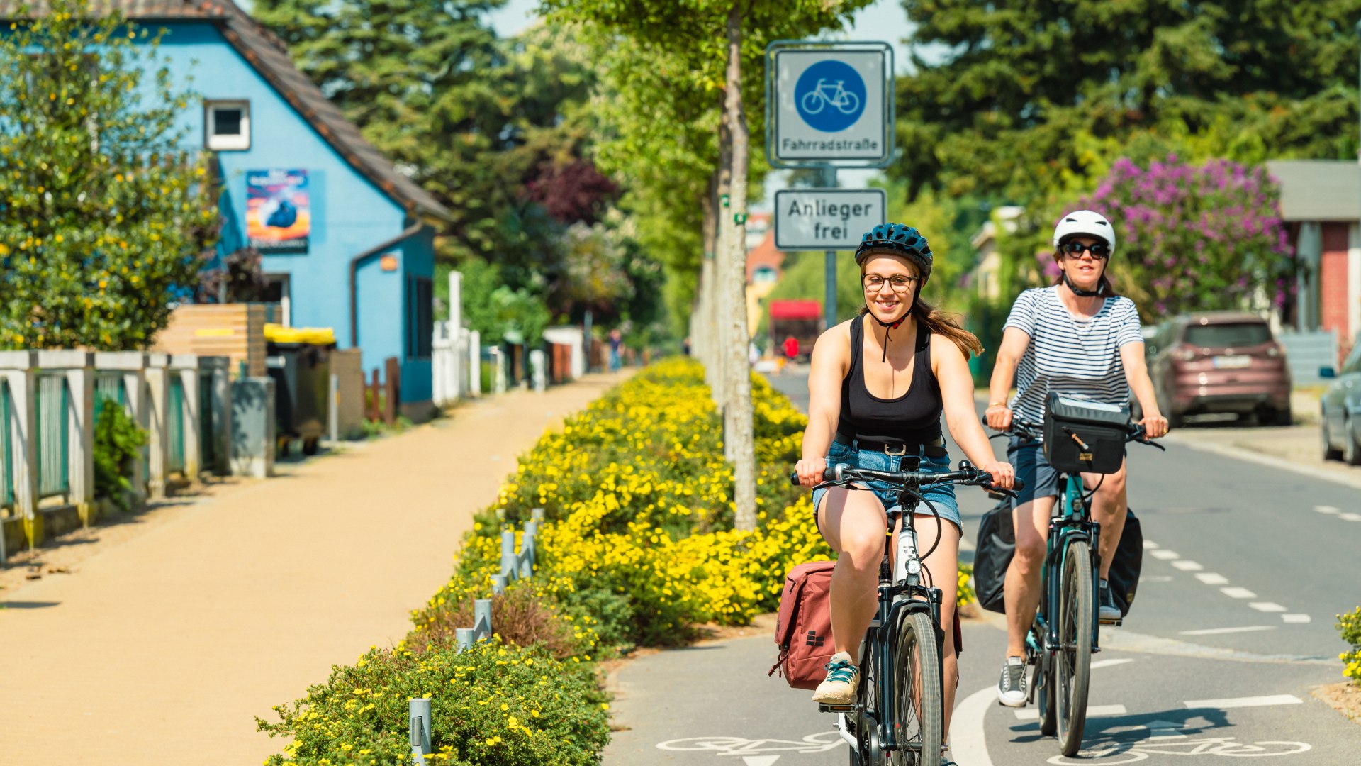 Waren has its own bicycle lanes, © TMV/Tiemann