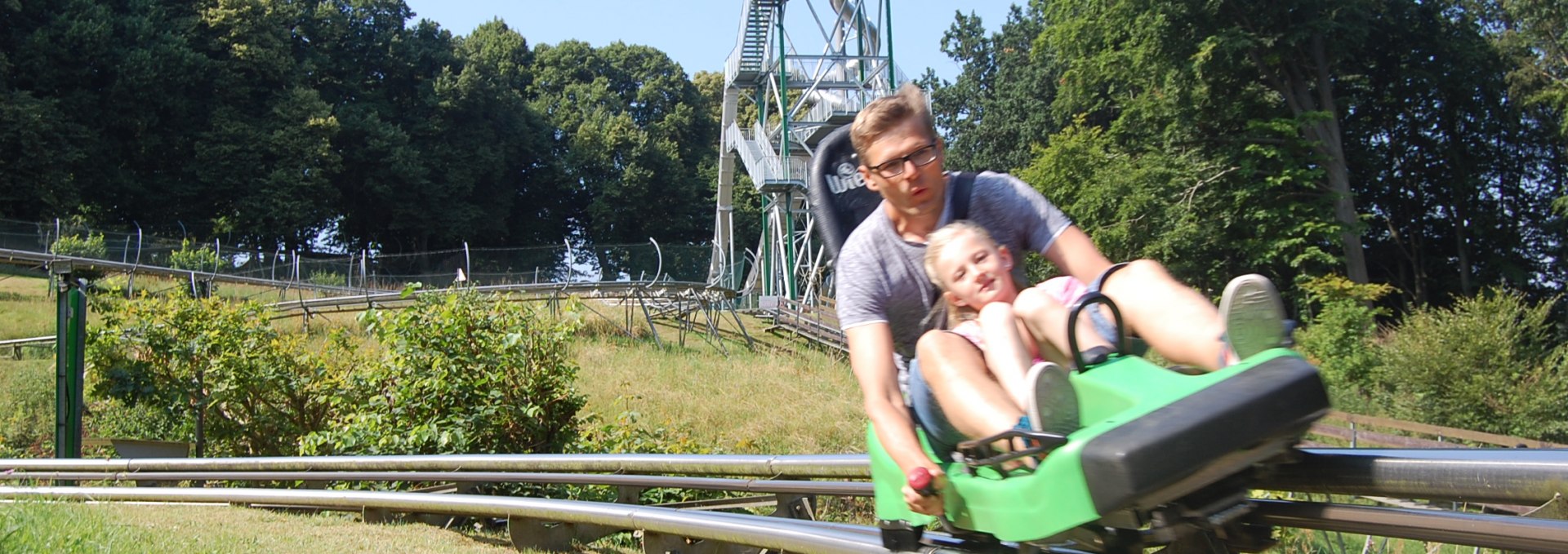 Island toboggan run with slide tower, © Paul Dehn