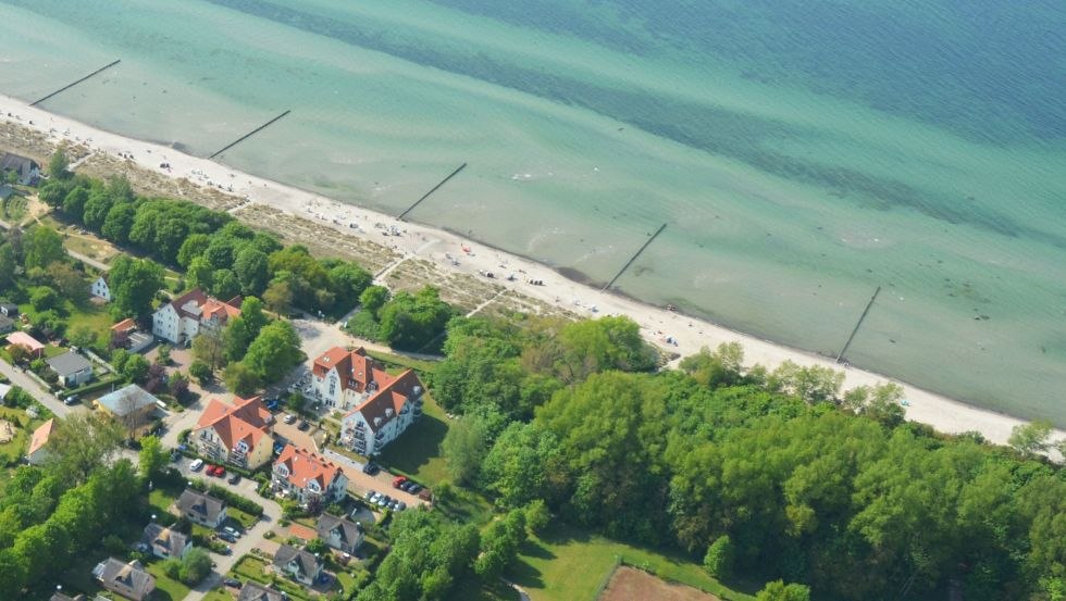 Aerial view of the beach at the Black Bush, © Oppenhäuser Ostsee-Insel-Poel