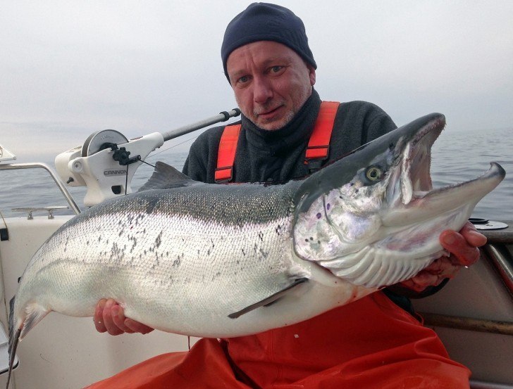 Salmon fishing in the Baltic Sea from Glowe/Rügen, © Lars Pohland