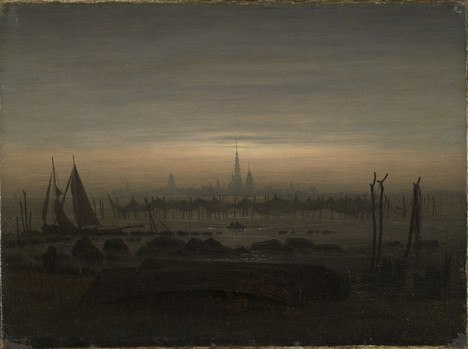 © Caspar David Friedrich, Greifswald im Mondschein, 1817, Nationalmuseum Oslo