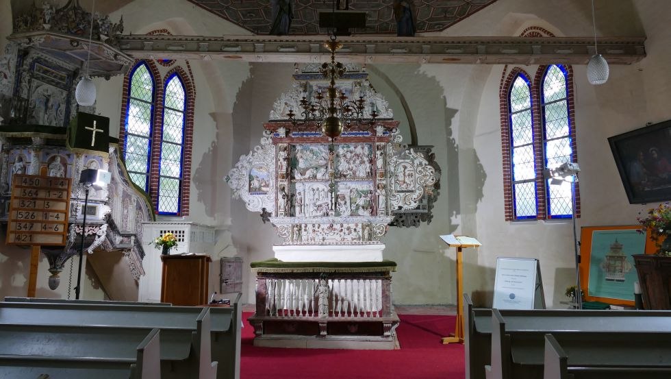 Village church Dorf Mecklenburg from inside, © Tourismusverein Schweriner Seenland, Brigitte Bullerjahn