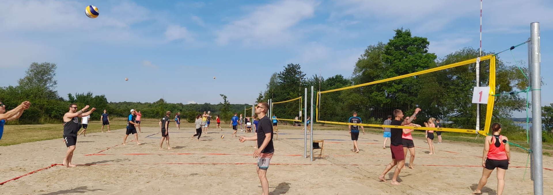 Beach volleyball courts at the "Mili" lido - 1st midsummer beach party, © TDG Rechlin mbH