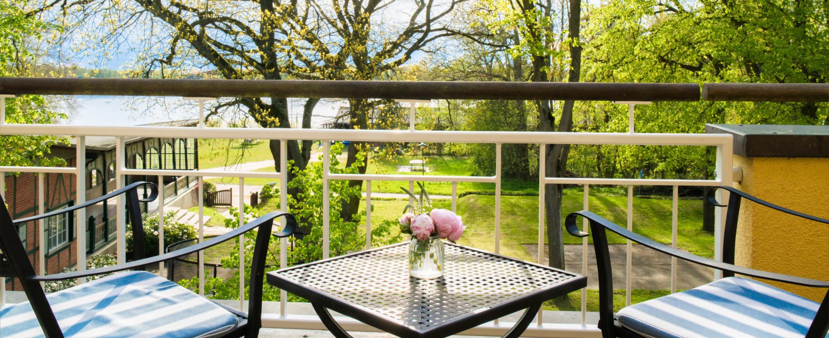 View from the room of the hotel Kurhaus am Inselsee, © Florian Busch