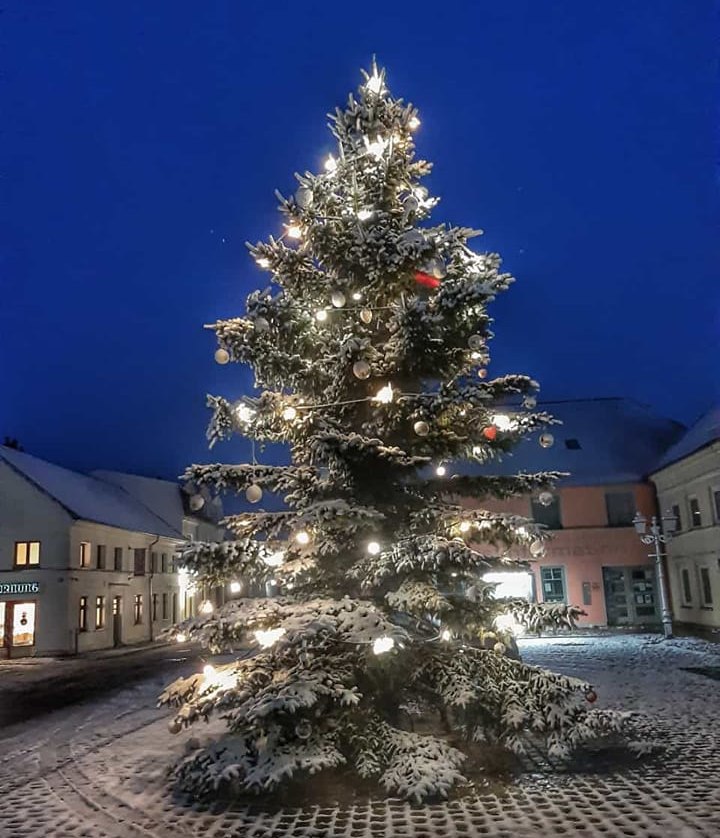 Christmas tree on the market square, © Gabriele Riech