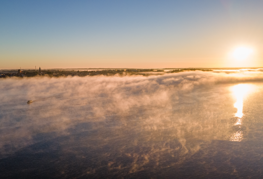 Sunrise with great view over Waren (Müritz), © TMV/Witzel