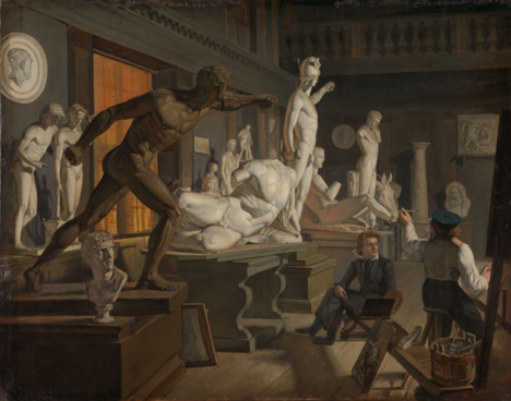 © Knud Baade, Szene aus der Kopenhagener Kunstakademie, 1827-28, Nasjonalmuseet Oslo