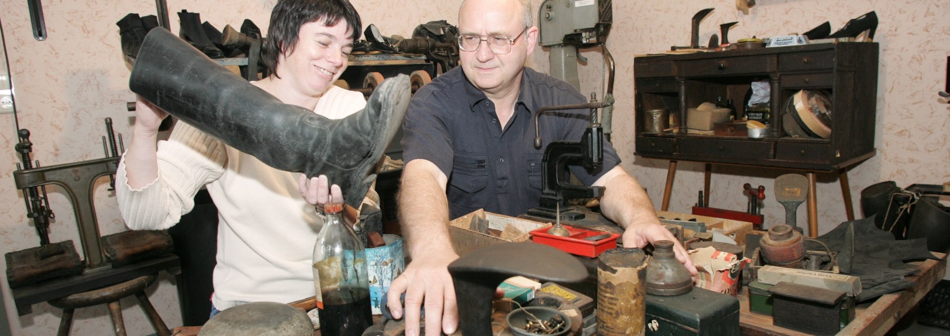 Exhibition "Shoemaker's workshop, © Tourismusverein Fürstenwerder