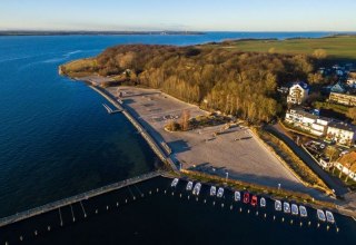 View of Altefähr harbor from above, © Eigenbetrieb Hafen- und Tourismuswirtschaft Altefähr