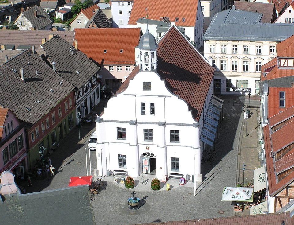 Wolgast town hall from above, © Baltzer