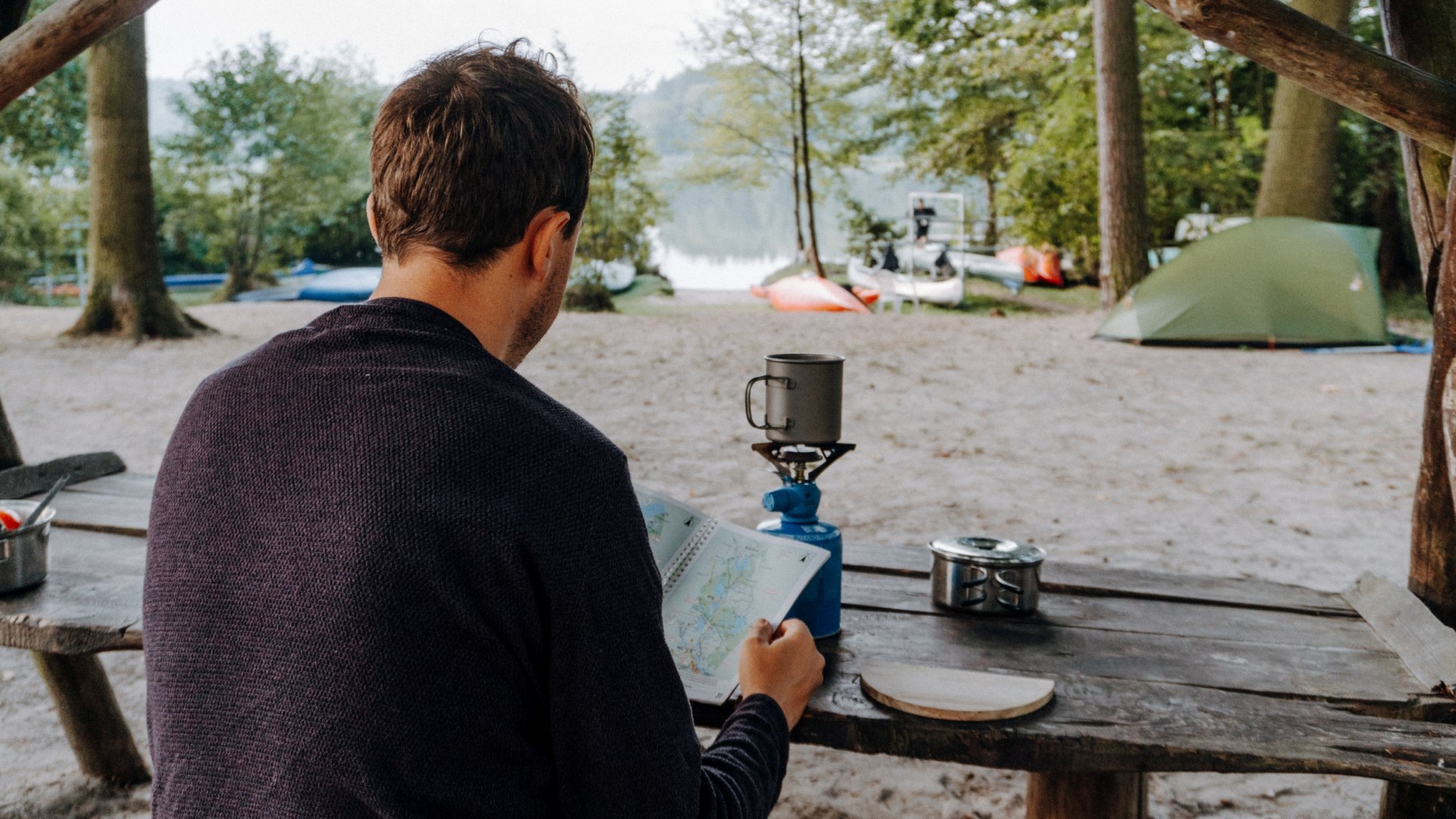 When camping always the view of the lake, © TMV/Outdoornomaden