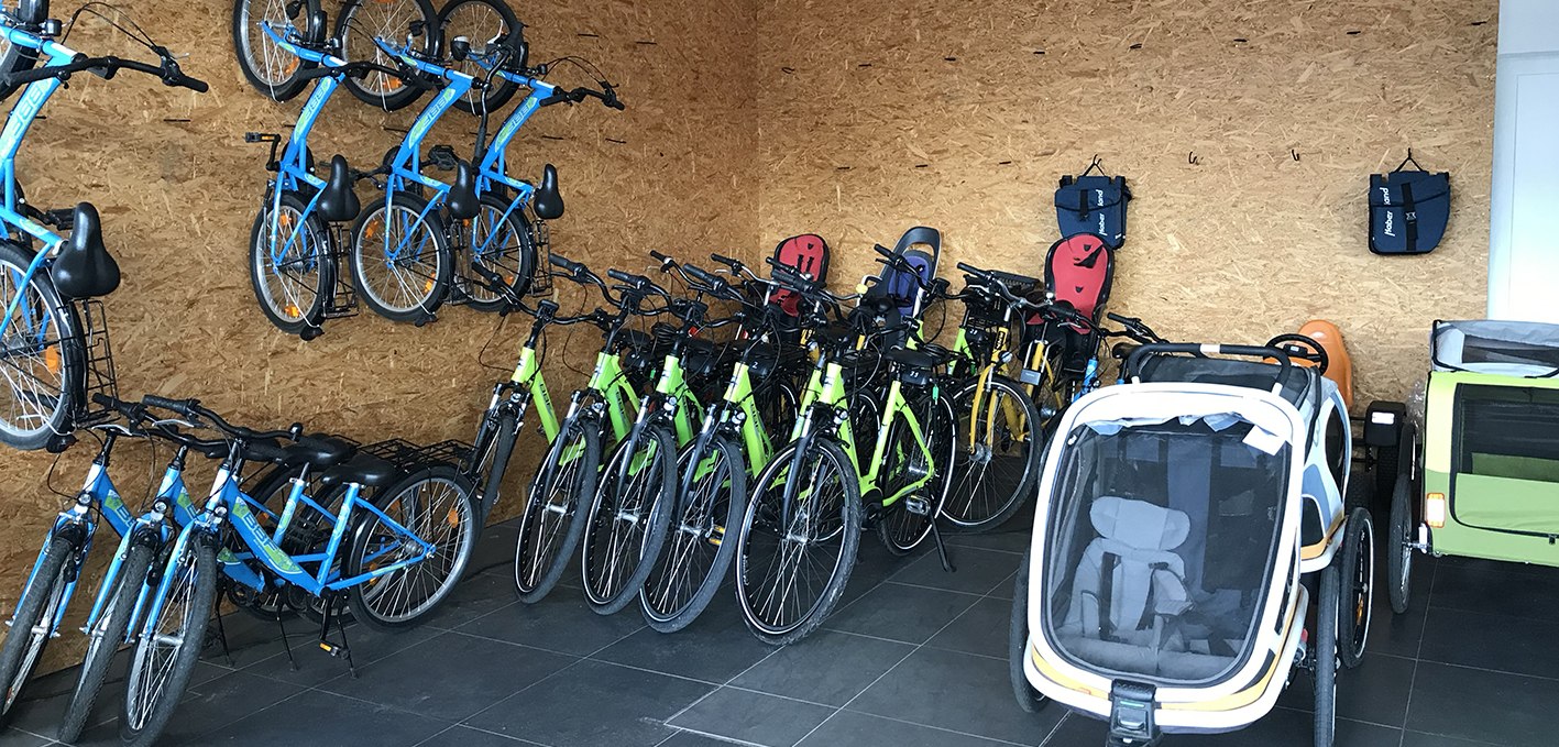 Bicycle rental station Harry Hurtig in Land Fleesensee, © Kur- und Tourismus GmbH Göhren-Lebbin