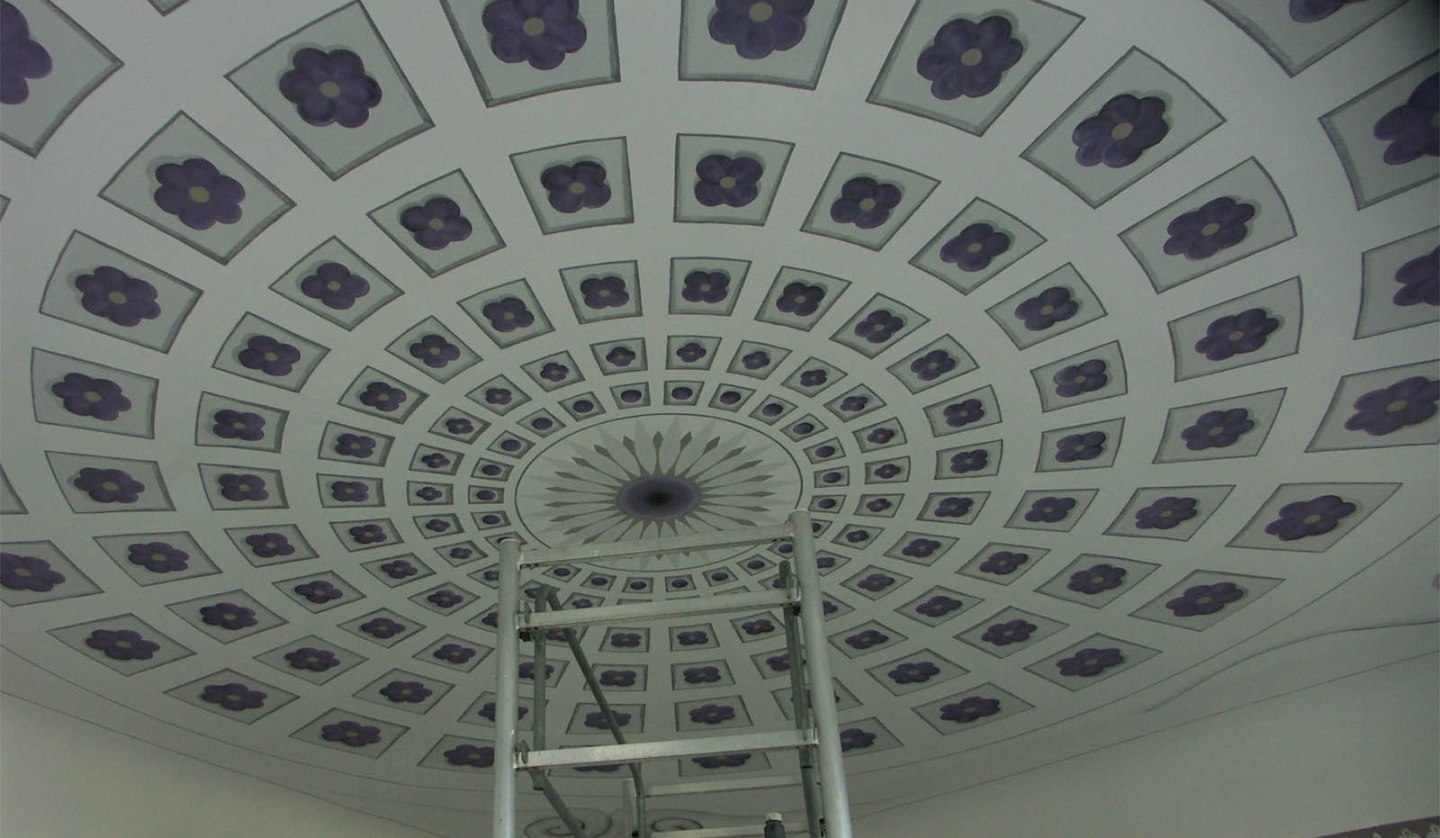 Ceiling painting reconstructed, Bobbin manor house, © Gabriele Lenkeit