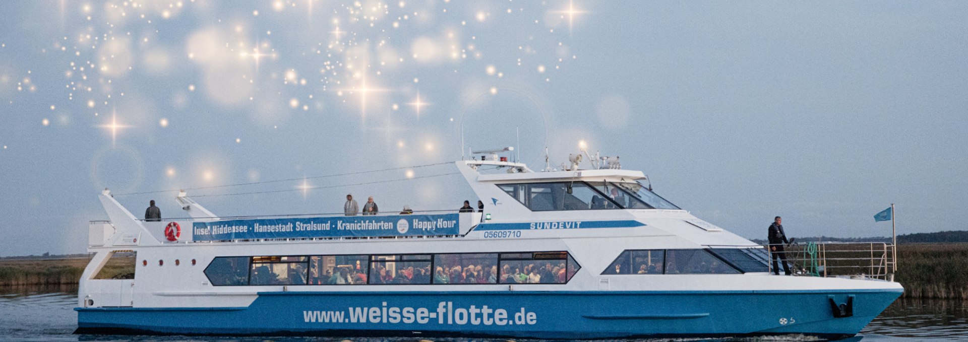 Weisse-Flotte-Adventsfahrten-2024-Hafen-Stralsund, © Weiße Flotte GmbH