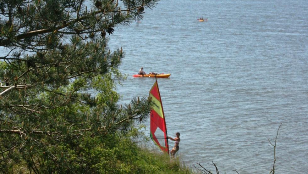 Windsurfing course on the backwater, © Natur Camping Usedom